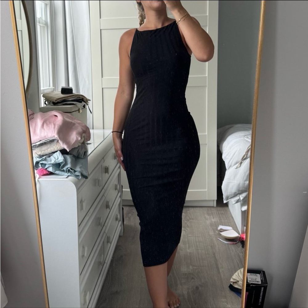 Zara Black Midi Dress